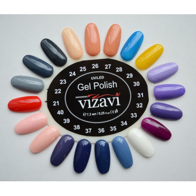 Палитра гель-лаков Vizavi Professional 21-40