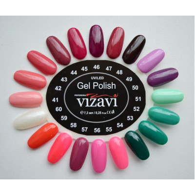 Палитра гель-лаков Vizavi Professional 41-60