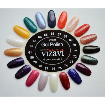 Палітра гель-лаків Vizavi Professional 61-80