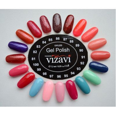 Палитра гель-лаков Vizavi Professional 81-100