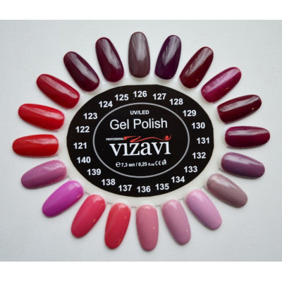 Палитра гель-лаков Vizavi Professional 121-140