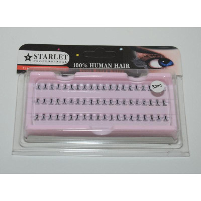 Вії пучками для нарощування (чорні; довжина 8 mm; 60 пучків) Starlet Professional