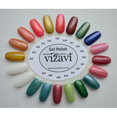 Палитра гель-лаков Кошачий глаз Vizavi Professional 530-547