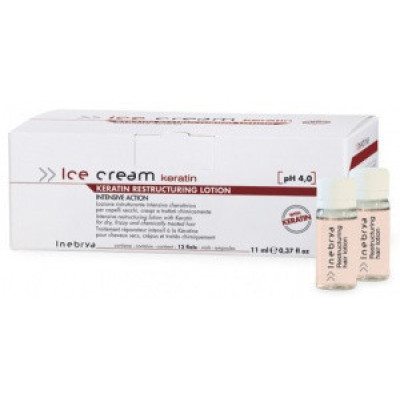 Inebrya KERATIN Лосьон для волос с кератином в ампулах 12шт*11мл