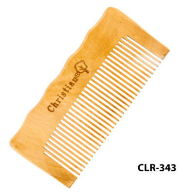 Гребешок Christian деревянный среднезубый CLR-343