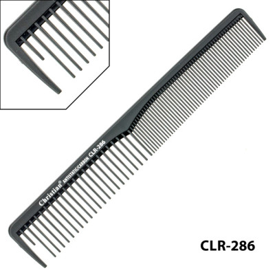 Гребінець карбоновий антистатичний крупно-мелкозубый CLR-286