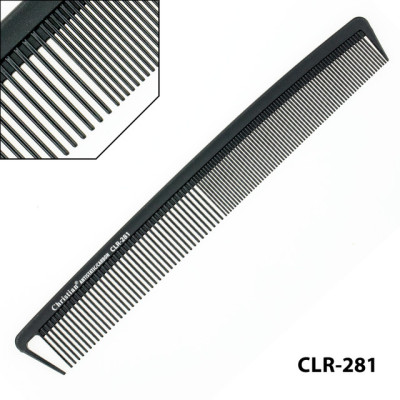 Гребечок карбоновий антистатичний середній-дрібнозубий CLR-281