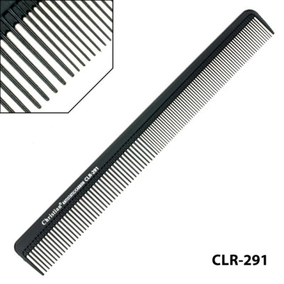 Гребінець карбоновий антистатичний середньо-мелкозубый CLR-291