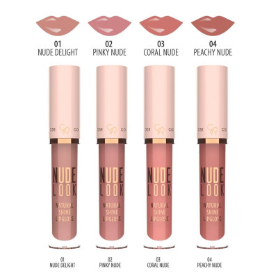 Рідка глянсова помада Golden Rose Nude Look Natural Shine Lipgloss