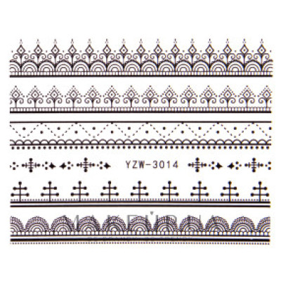 Водные наклейки YZW-3014
