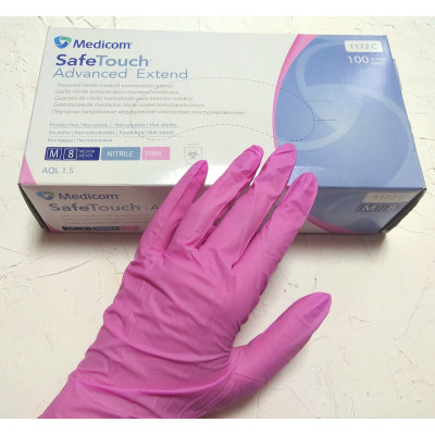 Перчатки Medicom SafeTouch маджента 100 шт/уп размер S