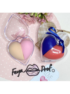 Набір спонжів Beauty Blender серце в коробочці (2шт)