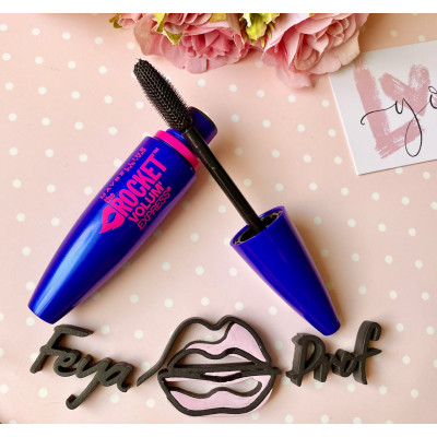 Тушь для ресниц Maybelline Volume Express Rocket максимальный объем угольно-черная 9.6ml