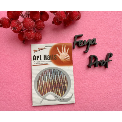Фольга для дизайна ногтей серебряная Nail Art