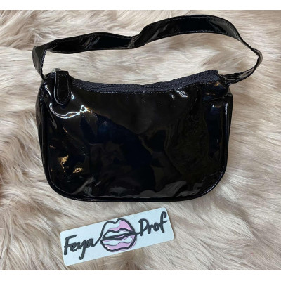 Косметичка Dark Blue чорна лакова