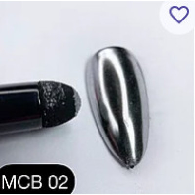 Втирка зеркальная в карандаше серебро Starlet Professional MCB-02