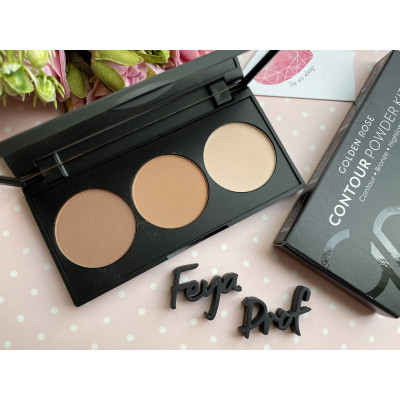 Палетка для контурингу Contour Powder Kit 3 in 1 (Contour, Bronze, Highlight) GOLDEN ROSE