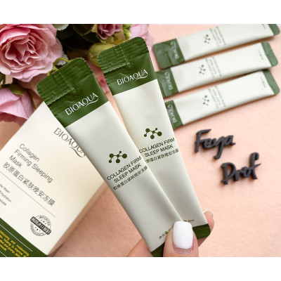 Ночная маска для лица Bioaqua Collagen Firming с экстрактом коллагена и азиатской центеллы 4 ml (1 штука)