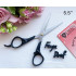 Ножницы парикмахерские, для стрижки с пластмассовыми кольцами Salon Professional 5.5’' в чехле