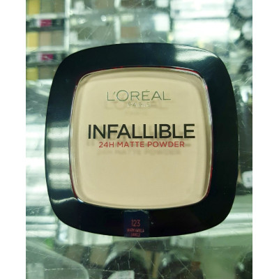 Пудра для лица компактная матирующая L`Oreal Infaillible #123
