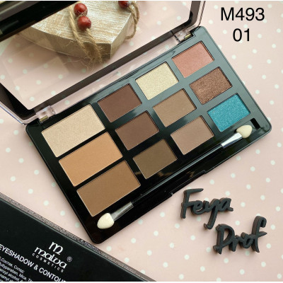 Палитра для макияжа М493 Malva Cosmetics Pro Eyeshadow & Countour & Highlight