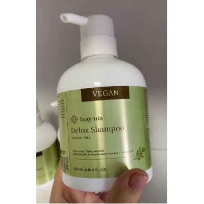 Шампунь бессульфатный для волос Vegan Detox блеск и защита Bogenia BG409 001 500 мл