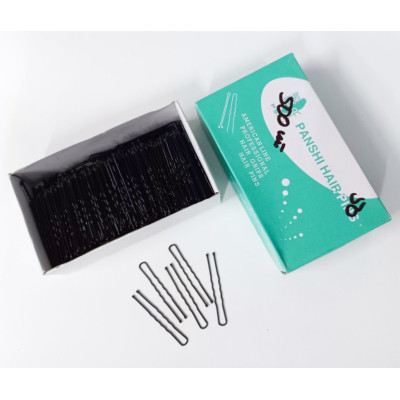 Шпильки для волос волнистые черные 5 см Panshi Hair Pins (500 шт/уп)