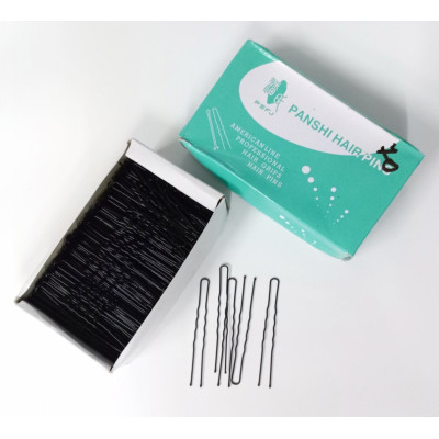 Шпильки для волос волнистые черные 7 см Panshi Hair Pins (500 шт/уп)