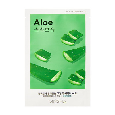 Тканинна маска для обличчя з екстрактом алое MISSHA Airy Fit Sheet Mask Aloe 19g