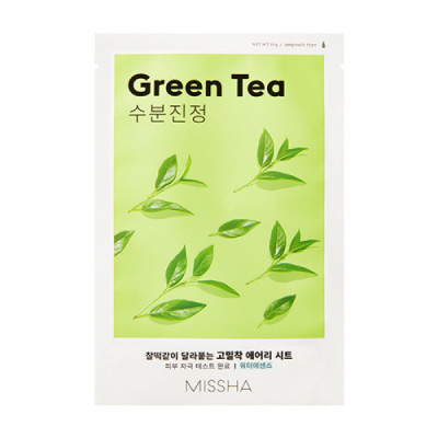 Тканинна маска для обличчя з екстрактом зеленого чаю MISSHA Airy Fit Sheet Mask Green Tea 19g
