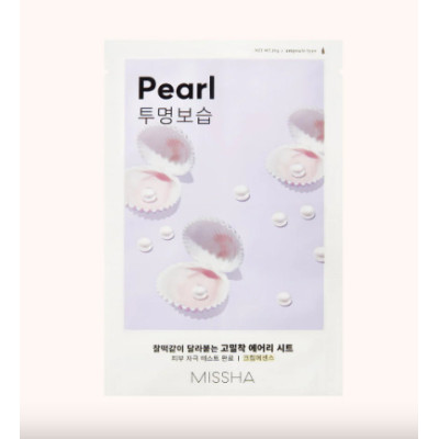 Осветляющая тканевая маска для лица с экстрактом жемчуга MISSHA Airy Fit Pearl Sheet Mask