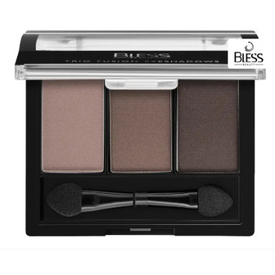 Компактные тени Bless Beauty "Trio Fusion Eyeshadows" 02