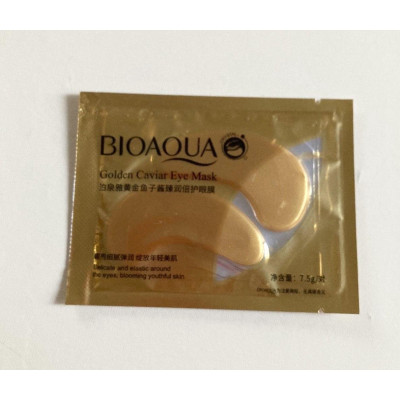 Патчи для кожи вокруг глаз BIOAQUA Golden Caviar Mask золото, 2 шт