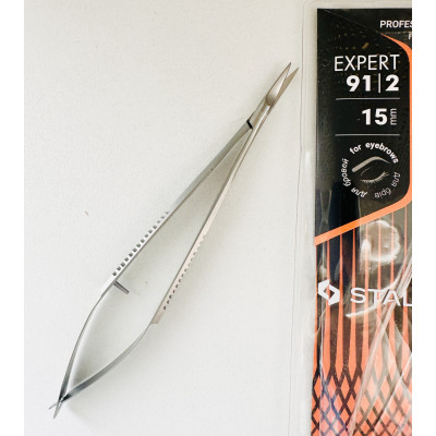 Твизеры для моделирования бровей Staleks Expert 91 Type 2 (15 мм) SE-91/2