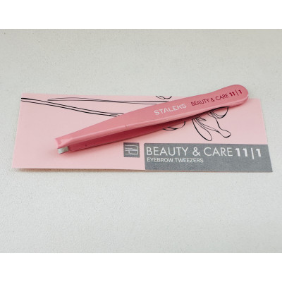Пинцет для бровей Staleks BEAUTY & CARE 11 TYPE 1 (широкие прямые кромки)  11/1-ТВС