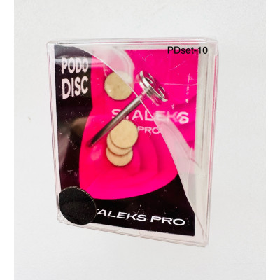 Педикюрный диск Staleks PRO XS PODODISC 10 мм с сменным файлом 5шт. (180грит) PDset-10