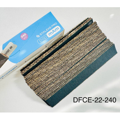 Набор сменных файлов-чехлов для пилки прямой Staleks Pro Expert 22 PapMam 240 грит (50 шт) DFCE-22-240