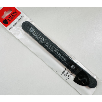 Пилка для ногтей 80/80 Salon Professional прямая черная