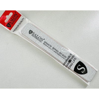 Пилка для ногтей 80/80 Salon Professional широкая серая