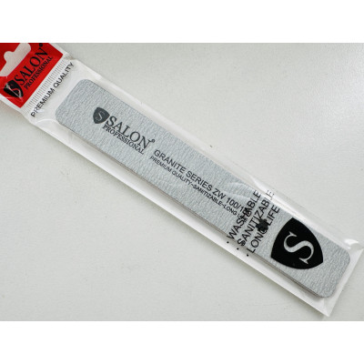 Пилка для ногтей 100/180 Salon Professional широкая серая