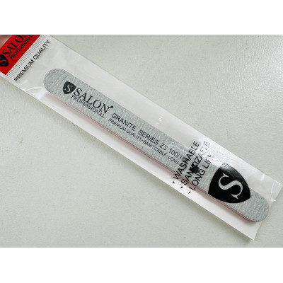 Пилка для ногтей 100/180 Salon Professional прямая серая