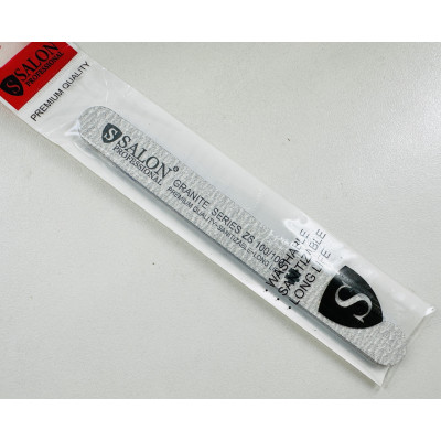 Пилка для ногтей 100/100 Salon Professional прямая серая