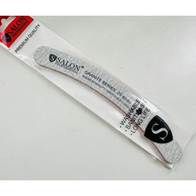 Пилка для ногтей 80/80 Salon Professional бумеранг серая