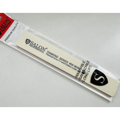 Пилка для ногтей 80/80 Salon Professional широкая белая