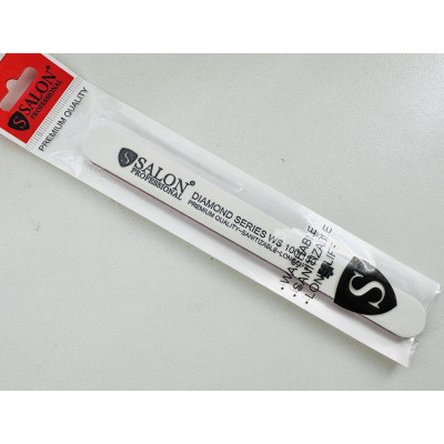 Пилка для ногтей 100/180 Salon Professional прямая белая