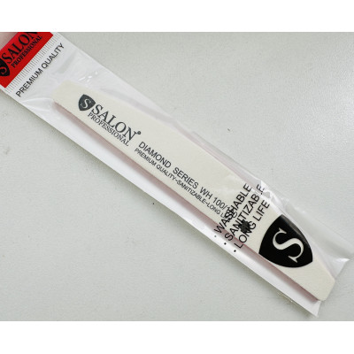 Пилка для ногтей 100/180 Salon Professional лодочка белая