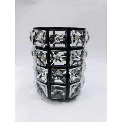 Подставка для кистей с декоративным камнем круглая Round Black