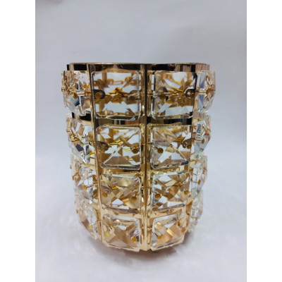 Подставка для кистей с декоративным камнем круглая Round Gold