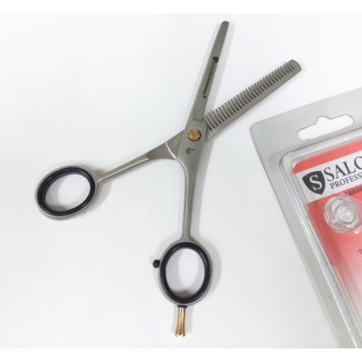 Ножницы филировочные на блистере с металлическими кольцами 6" Salon Professional