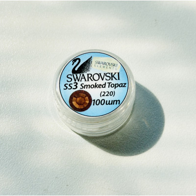 Стразы SWAROVSKI SS3 Smoked Topaz (100 шт/уп)